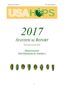HOP GROWERS OF AMERICA RELEASES ANNUAL STAT PACK